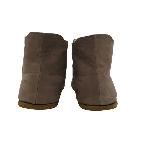 ANYA'S SHOP Women's Rosa Zipper Boots in Taupe Nubuck Size 40 Barefoot Booties - Picture 5 of 8